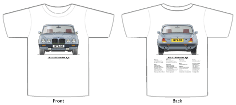 Daimler XJ6 1979-92 T-shirt Front & Back